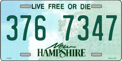 NH license plate 3767347