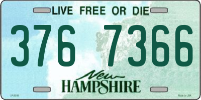 NH license plate 3767366