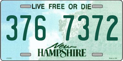 NH license plate 3767372