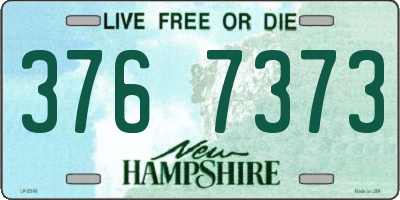 NH license plate 3767373