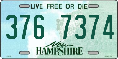 NH license plate 3767374