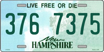 NH license plate 3767375