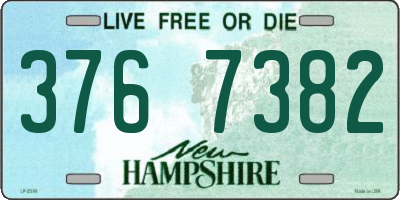 NH license plate 3767382