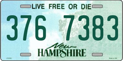 NH license plate 3767383