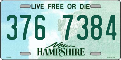 NH license plate 3767384