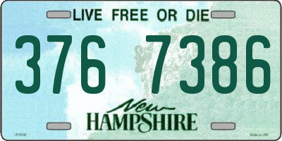 NH license plate 3767386