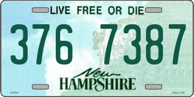 NH license plate 3767387