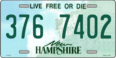 NH license plate 3767402