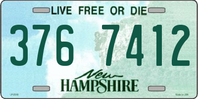 NH license plate 3767412