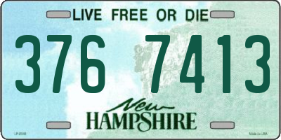 NH license plate 3767413