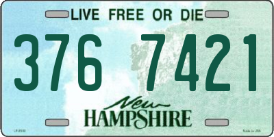NH license plate 3767421