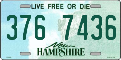 NH license plate 3767436