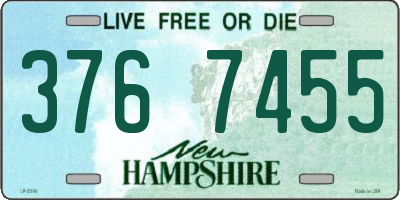 NH license plate 3767455