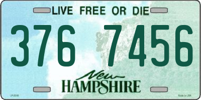 NH license plate 3767456