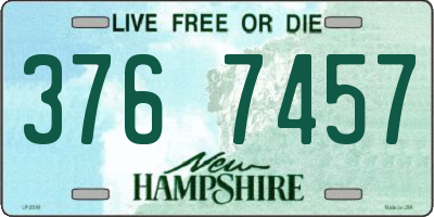NH license plate 3767457