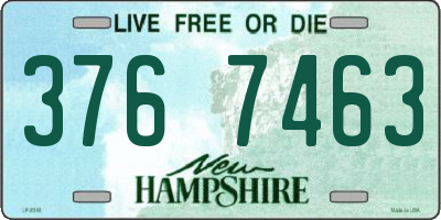 NH license plate 3767463