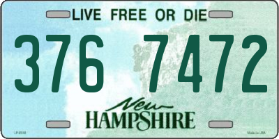 NH license plate 3767472