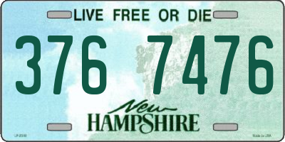 NH license plate 3767476