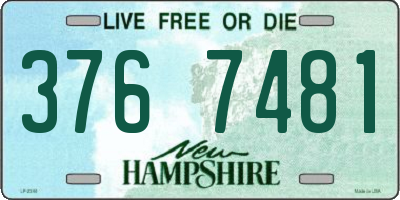 NH license plate 3767481