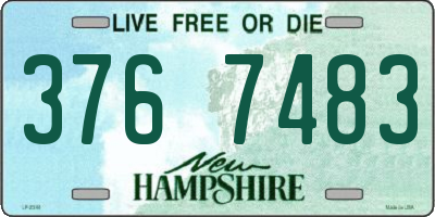 NH license plate 3767483