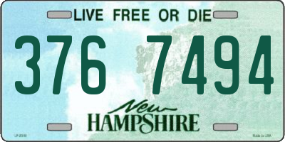 NH license plate 3767494