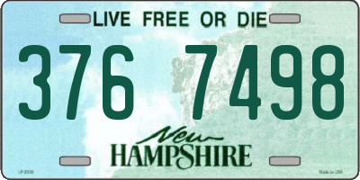NH license plate 3767498