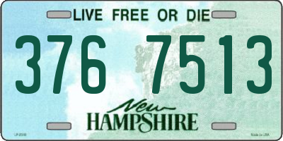 NH license plate 3767513
