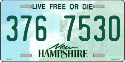 NH license plate 3767530