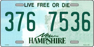 NH license plate 3767536