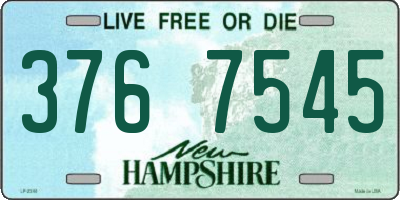 NH license plate 3767545