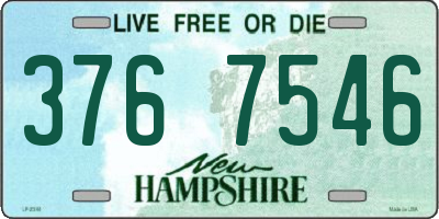 NH license plate 3767546