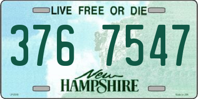NH license plate 3767547