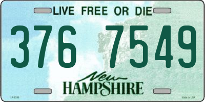 NH license plate 3767549