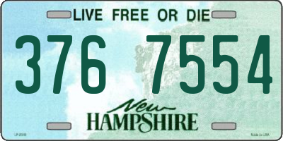 NH license plate 3767554
