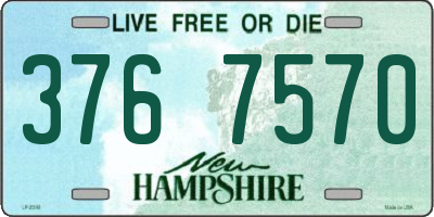 NH license plate 3767570