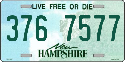 NH license plate 3767577
