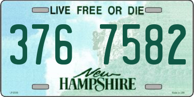 NH license plate 3767582