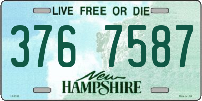 NH license plate 3767587