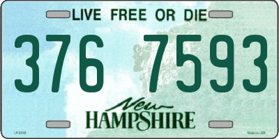 NH license plate 3767593