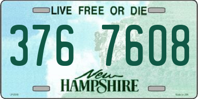 NH license plate 3767608