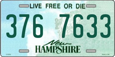NH license plate 3767633