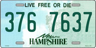 NH license plate 3767637