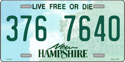 NH license plate 3767640