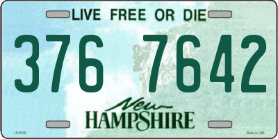 NH license plate 3767642