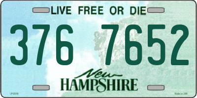 NH license plate 3767652