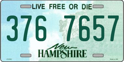 NH license plate 3767657
