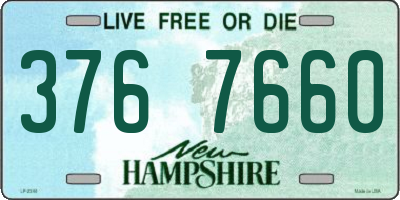 NH license plate 3767660