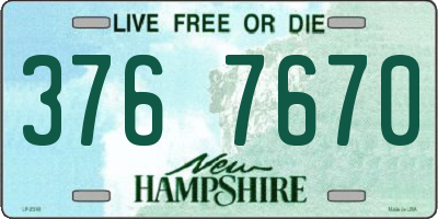 NH license plate 3767670