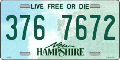 NH license plate 3767672