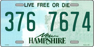 NH license plate 3767674
